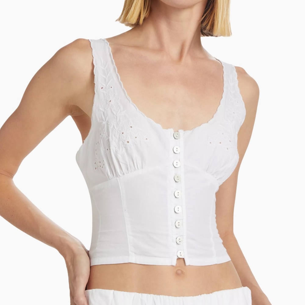 Free People - Into You Cotton Eyelet Top